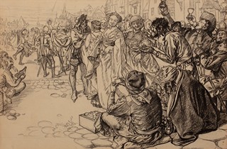 Jan Dědina (1870 - 1955) - Pouliční scéna v Kostnici