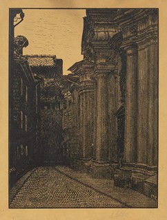 František Kobliha (1877 - 1962) - Ulička u sv. Tomáše