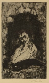 František Kobliha (1877 - 1962) - Černý kocour (Edgar Allan Poe)