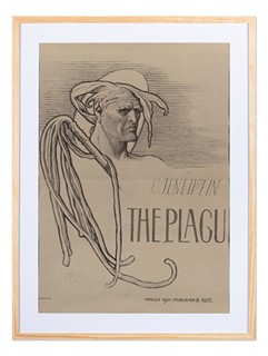 Felix Jenewein (1857 - 1905) - The Plague - původní plakát k albu barevných litografií Mor