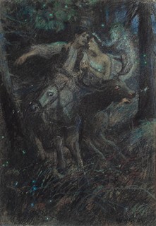 Rudolf Adámek (1882 - 1953) - Noční jízda lesní víly
