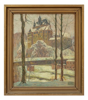 Gustav Gebhardt (1868 - 1926) - Hrad Kriebstein v Sasku