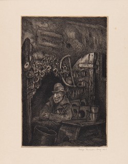 Hugo Steiner-Prag (1880 - 1945) - Aron Wassertrum (Der Golem)