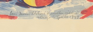 Václav Špála (1885 - 1946) - Zátiší o ovocem