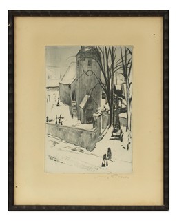 Max Pollak (1886 - 1970) - V zimě u kostelíka