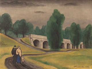 Oldřich Kerhart (1895 - 1947) - Krajina s mostem
