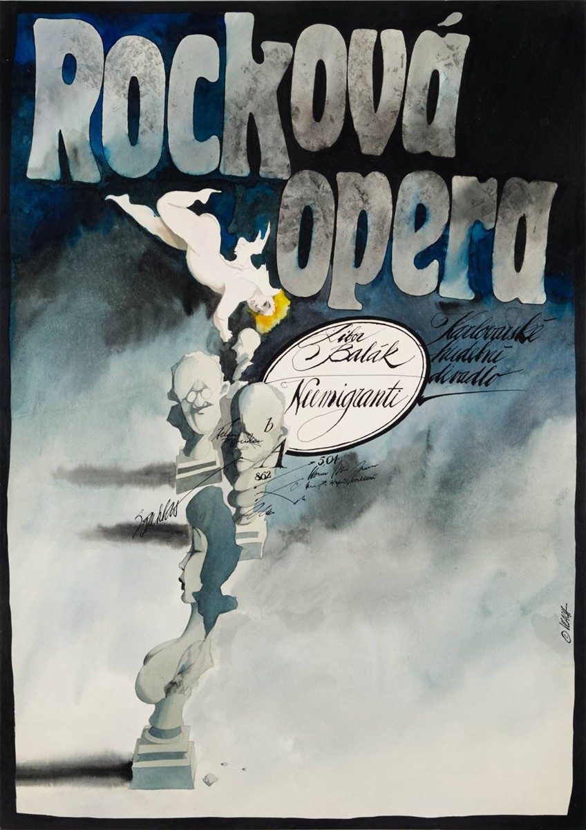 UNREALIZED MAQUETTE FOR THE POSTER ROCK OPERA