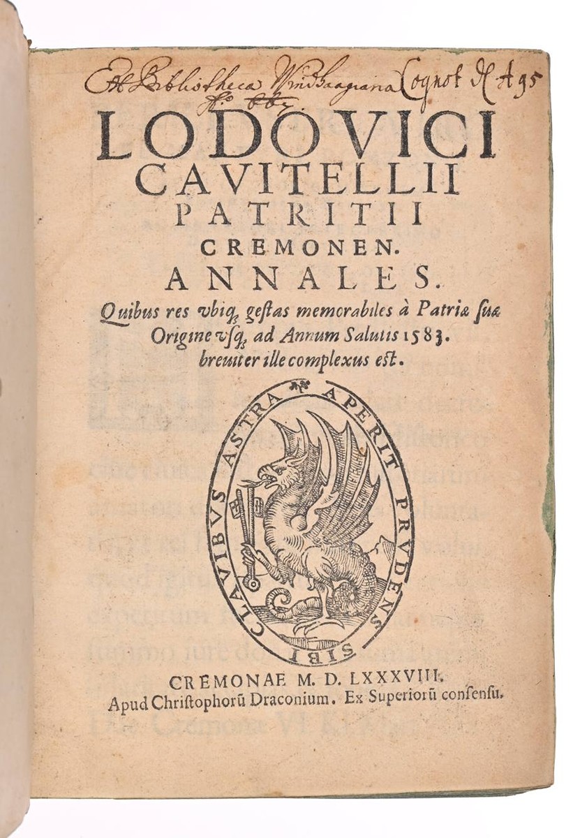LODOVICI CAVITELLII PATRITII CREMONEN. ANNALES