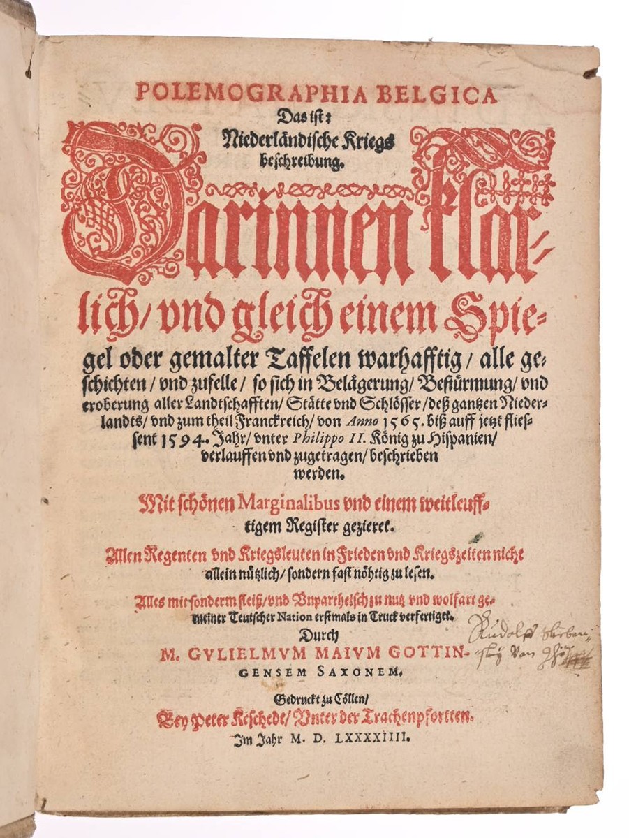 POLEMOGRAPHIA BELGICA. DAS IST: NIEDERLÄNDISCHE KRIEGSBESCHREIBUNG