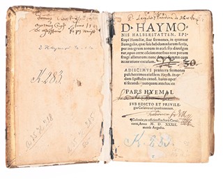 D. HAYMONIS HALBERSTATTEN. EPISCOPI HOMILIAE, SIUE SERMONES, IN QUATUOR EUANGELIA... PARS HYEMALIS