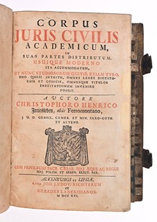 CORPUS JURIS CIVILIS ACADEMICUM IN SUAS PARTES DISTRIBUTUM