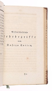 MORGENSTUNDEN ODER VORLESUNGEN ÜBER DAS DASEYN GOTTES. ERSTER THEIL - 1ST EDITION