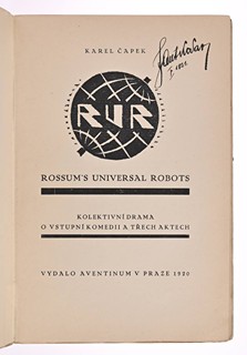 R.U.R. ROSSUM´S UNIVERSAL ROBOTS - 1ST EDITION