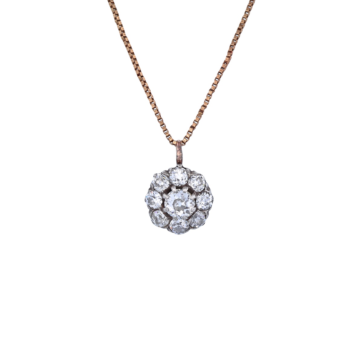 Starožitný zlatý přívěsek s brilianty 1,38 ct
