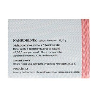 Starožitný náhrdelník s přírodními safíry 4,40 ct + certifikát