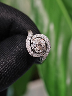 Art deco zlatý prsten s diamanty 1,22 ct