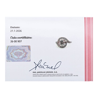 Art deco zlatý prsten s diamanty 1,22 ct