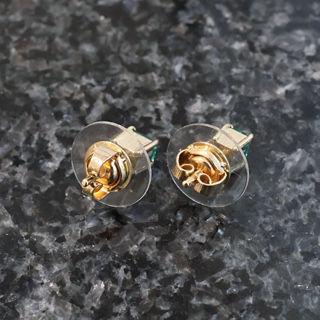 Zlaté náušnice s přírodními smaragdy 0,56 ct + certifikát