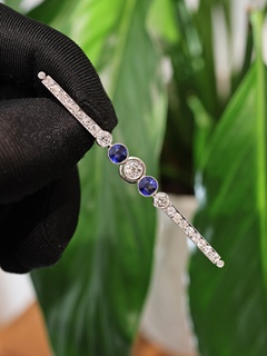 Art deco zlatá brož s brilianty 1,80 ct