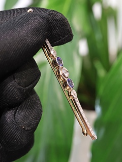 Art deco zlatá brož s brilianty 1,80 ct