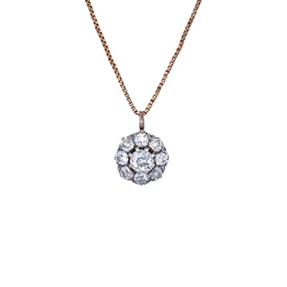 Starožitný zlatý přívěsek s brilianty 1,38 ct