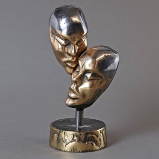 Yves Lohe (1947) - Bronzová plastika Tváře