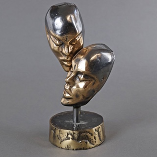Yves Lohe (1947) - Bronzová plastika Tváře