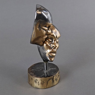Yves Lohe (1947) - Bronzová plastika Tváře
