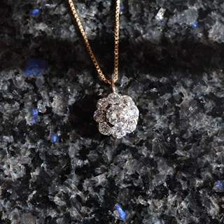 Starožitný zlatý přívěsek s brilianty 1,38 ct