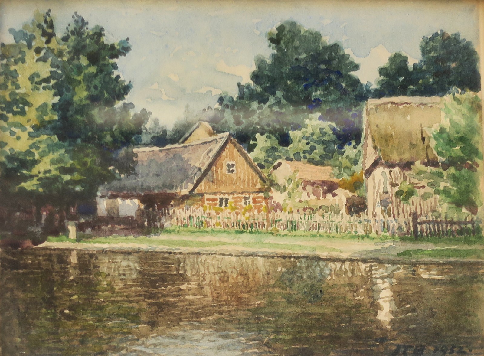 Josef Tomáš Blažek (1884 - 1962) - Vesnice u rybníka