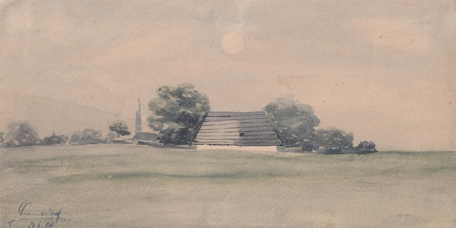 Josef Jambor (1887 - 1964) - Stavení mezi stromy