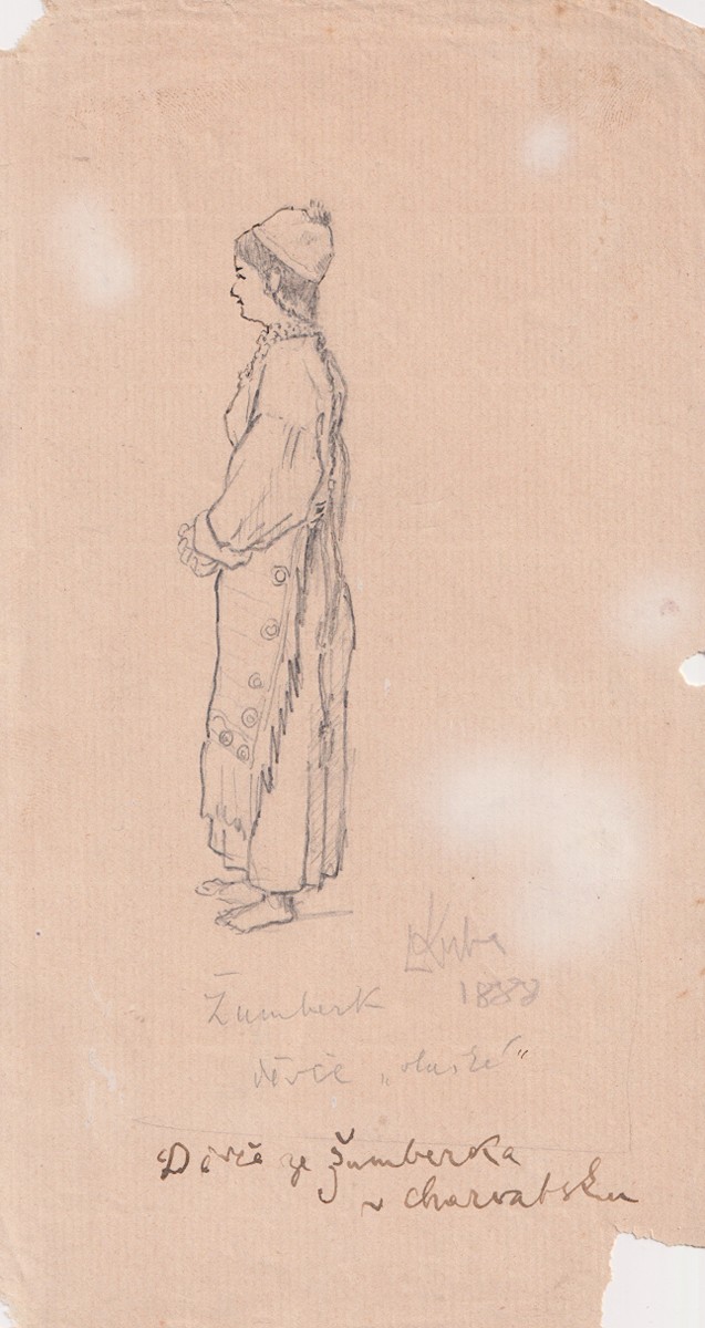 Ludvík Kuba (1863 - 1956) - Děvče ze Žumberka v Charvátsku