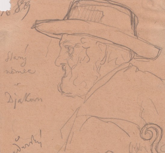 Ludvík Kuba (1863 - 1956) - Starý němec v Djakovu