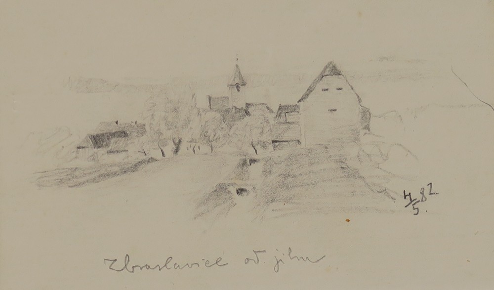 Ludvík Kuba (1863 - 1956) - Zbraslavice od jihu