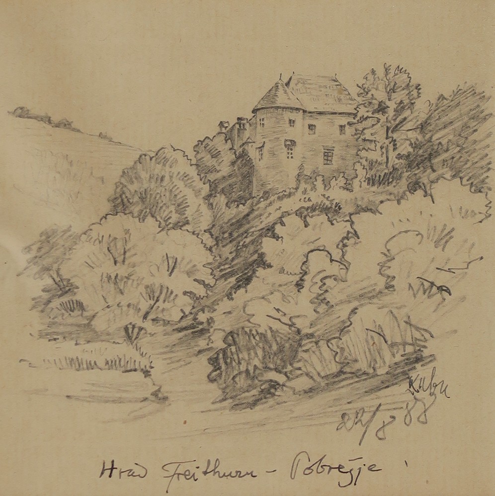 Ludvík Kuba (1863 - 1956) - Hrad Freithurn - Pobrežje