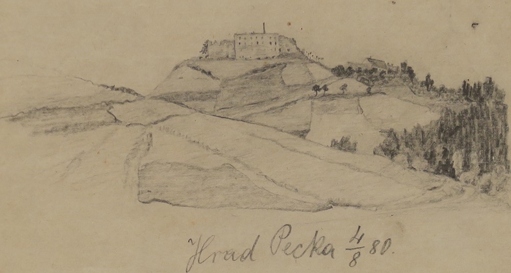Ludvík Kuba (1863 - 1956) - Hrad Pecka