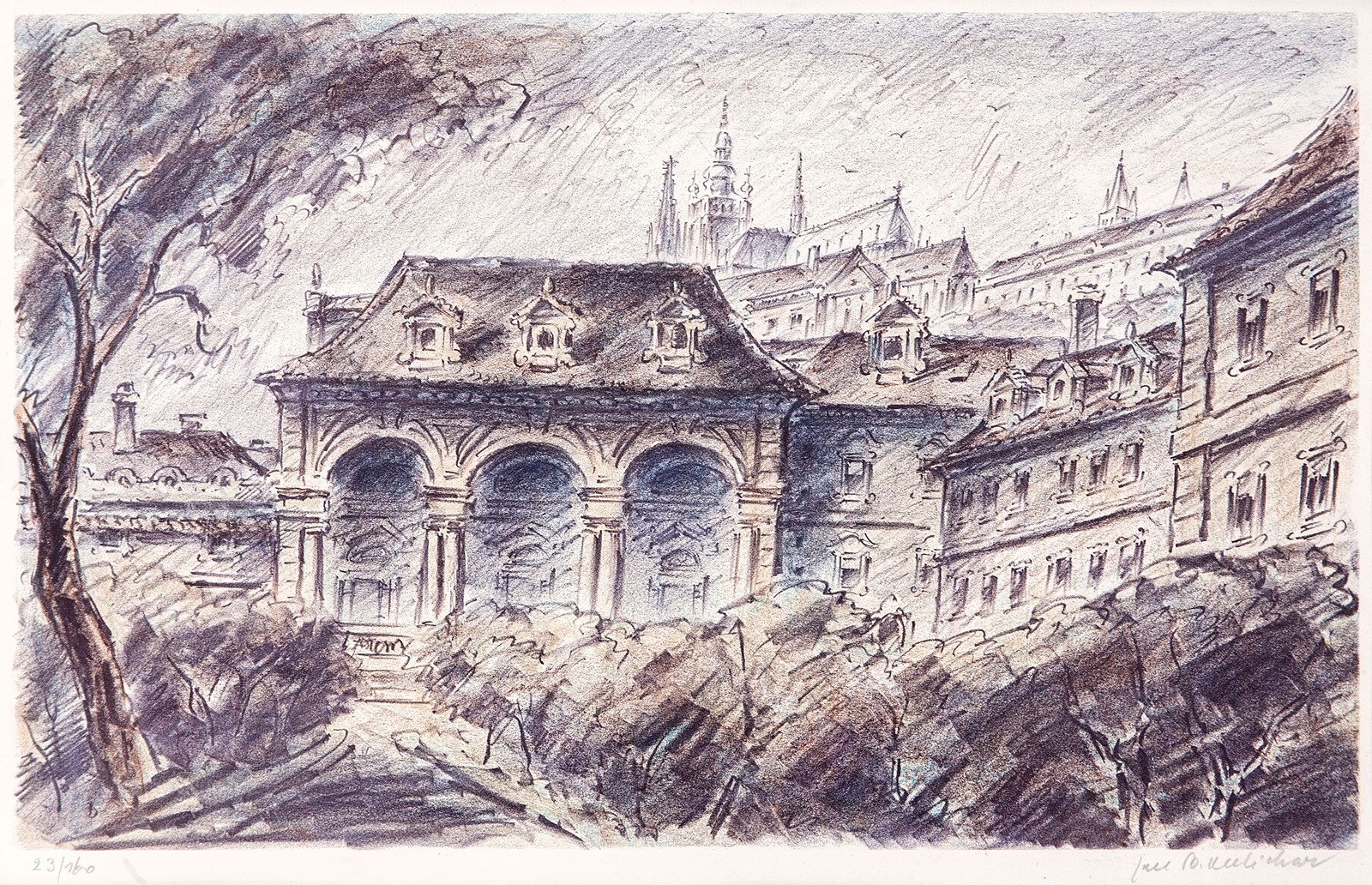 Jan B. Melichar (1908 - 1994) - Pod Pražským hradem