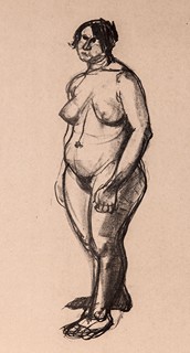 Fritz Fliegler (1887 - 1948) - Stojící akt