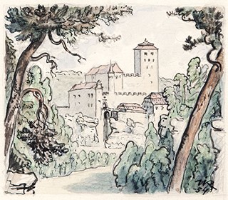 Karel Vik (1883 - 1964) - Hrad Kost