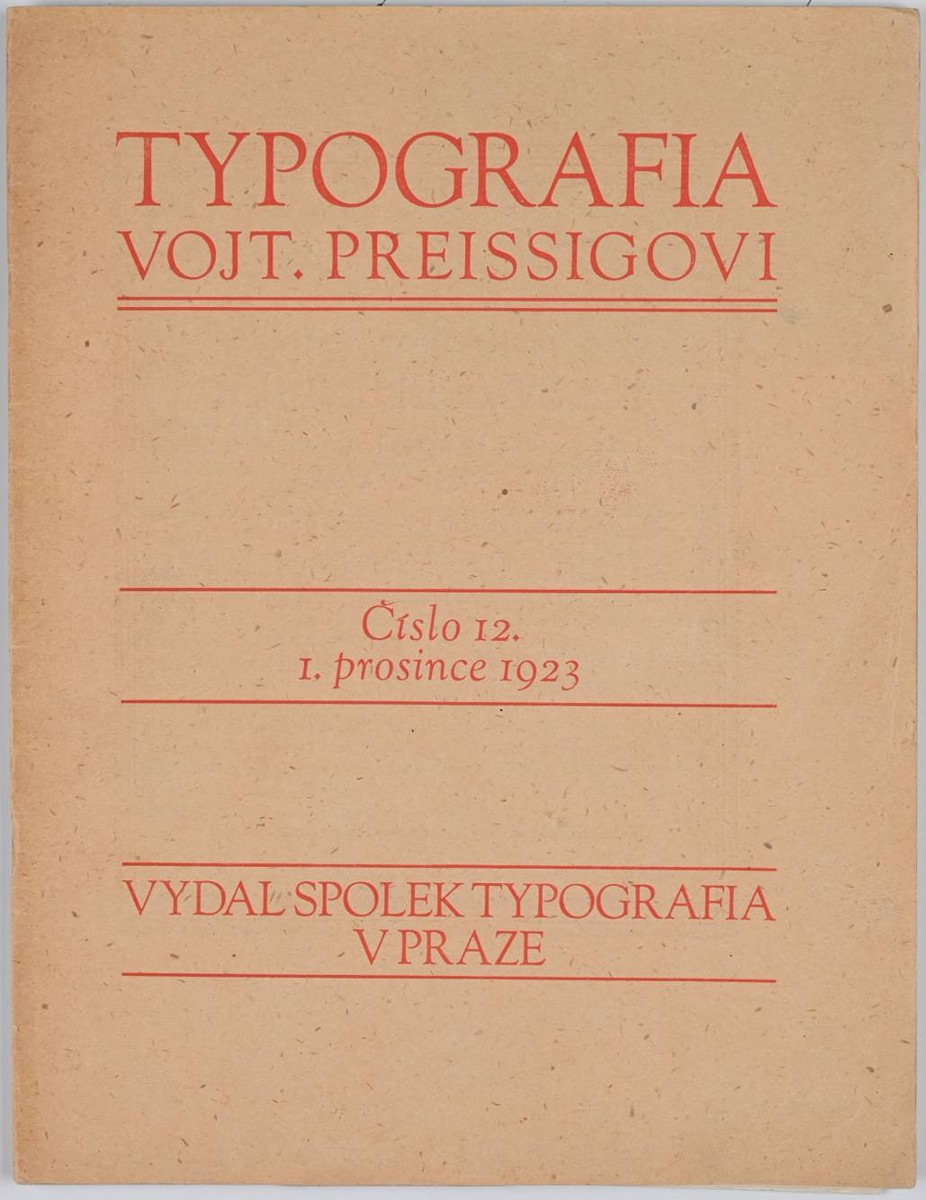 TYPOGRAFIA TO VOJT. PREISSIG, VOLUME XXX, NO. 12