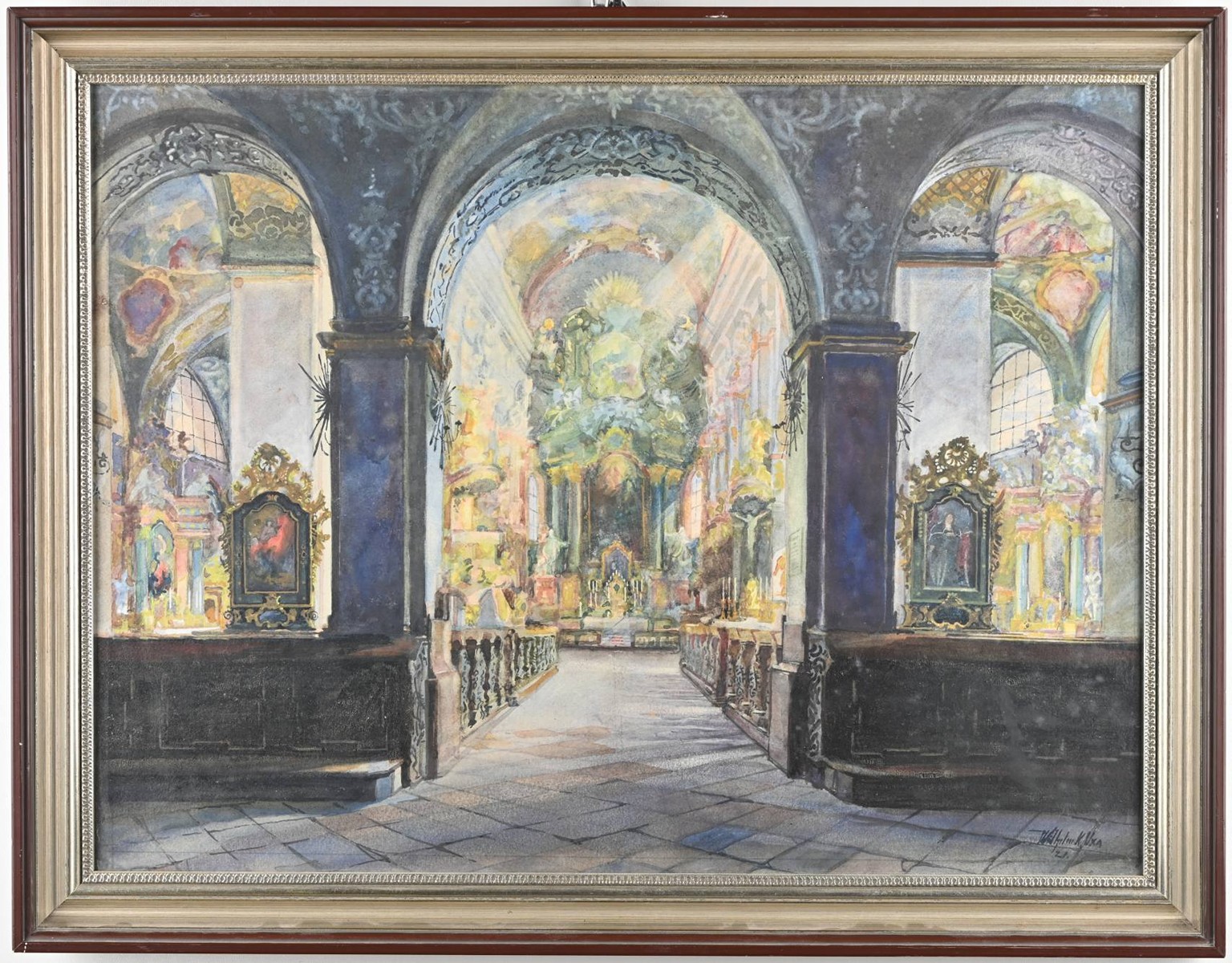INTERIOR OF THE JESUIT CHURCH IN BRNO