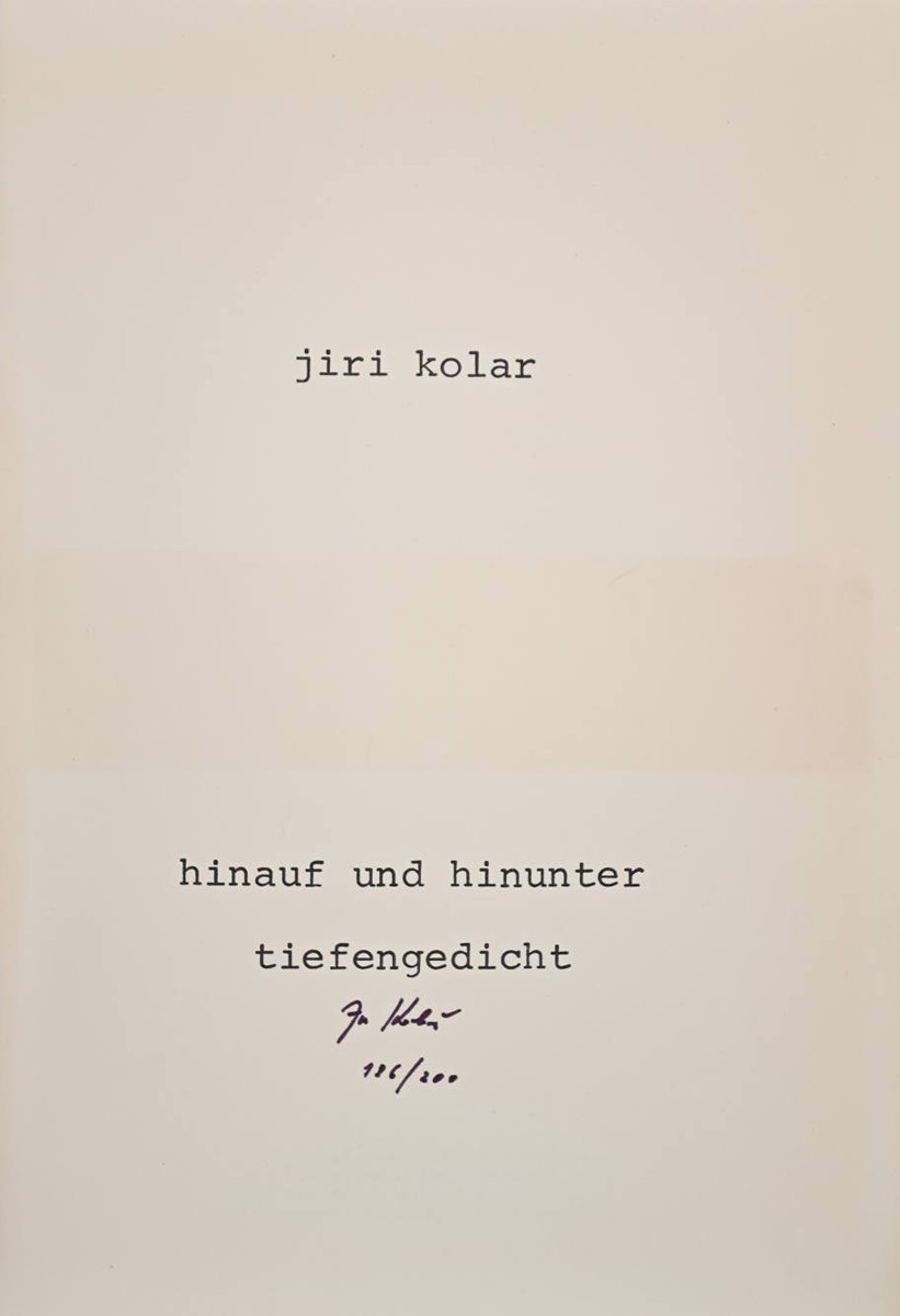 HINAUF UND HINUNTER / TIEFENGEDICHT (UP AND DOWN / A DEPTH POEM)