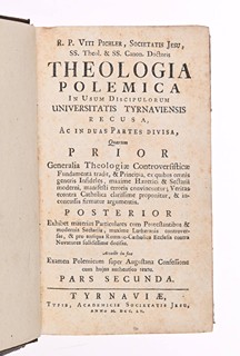 R. P. VITI PICHLER (..) THEOLOGIA POLEMICA - PARS PRIMA A PARS SECUNDA