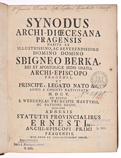 SYNODUS ARCHI-DIOECESANA PRAGENSIS HABITA AB ILLUSTRISSIMO, AC REVERENDISSIMO DOMINO DOMINO SBIGNEO BERKA