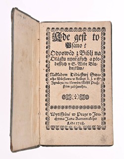 A QUARTET OF BOOKS OF CZECH BAROQUE AND EARLY ENLIGHTENMENT CATHOLIC LITERATURE