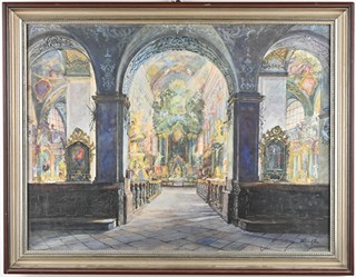INTERIOR OF THE JESUIT CHURCH IN BRNO