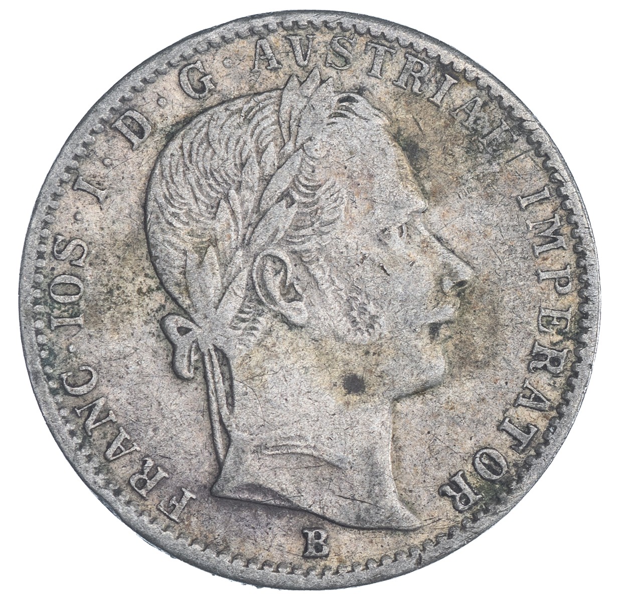 1/4 zlatník František Josef I. 1860 "B"