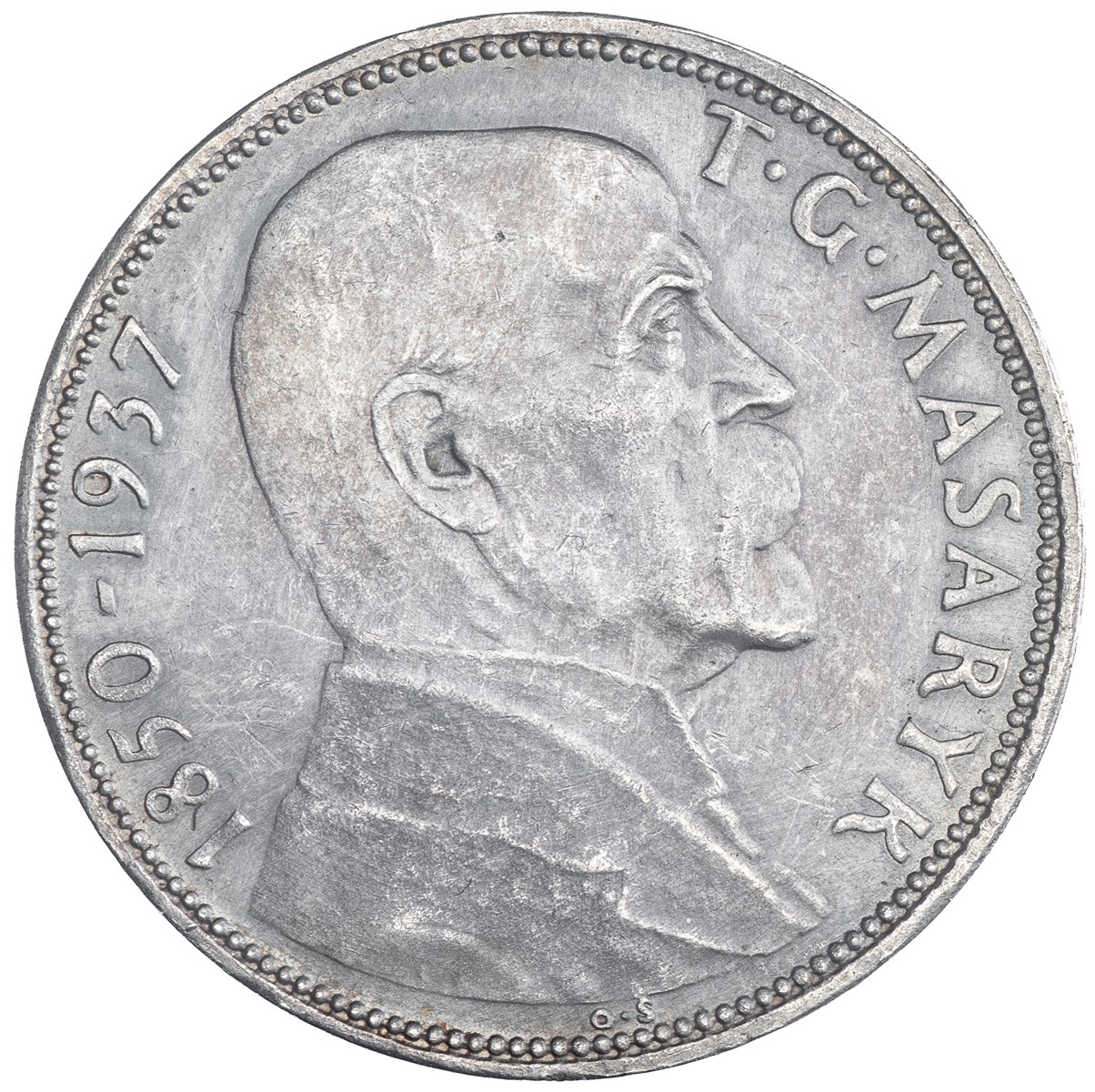 Pamětní mince 20 Kčs T.G.Masaryk 1937