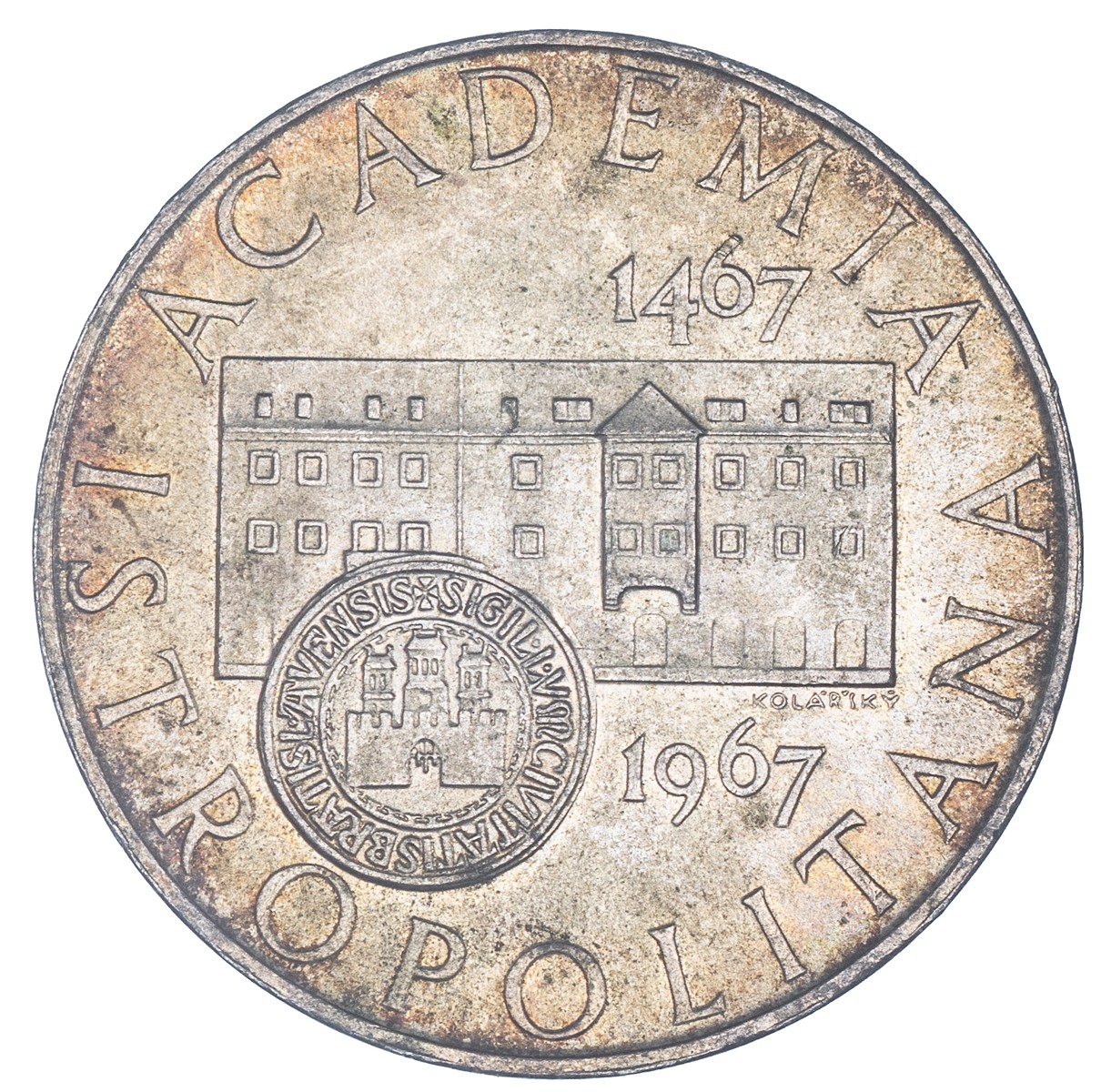 Pamětní mince 10 Kčs 1967 Bratislava