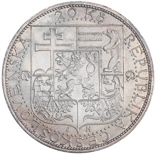 Pamětní mince 20 Kčs T.G.Masaryk 1937
